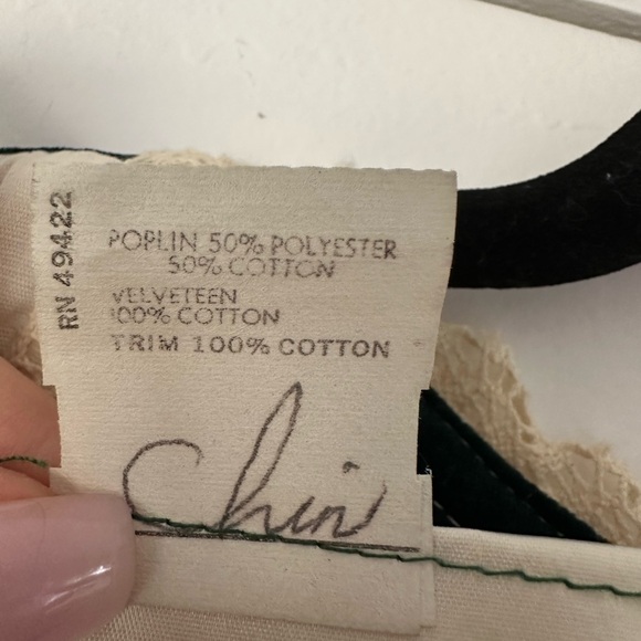 Vintage Gunne Sax velvet corset Victorian‎ dress size 11 green 1970 70’ - Picture 3 of 12